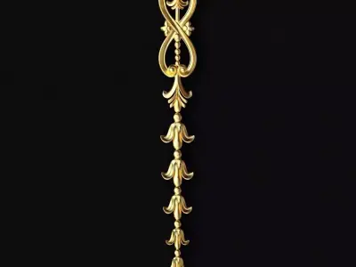 Central decor ornament for furniture 3D model 350
