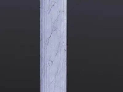 Classic column Corinthian high poly 3D model