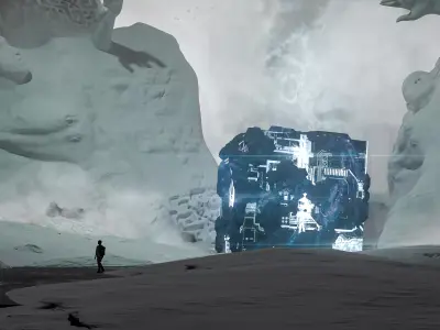 Creating a Lost Civilization Buried in Ice  Blender 4 Free 3D model