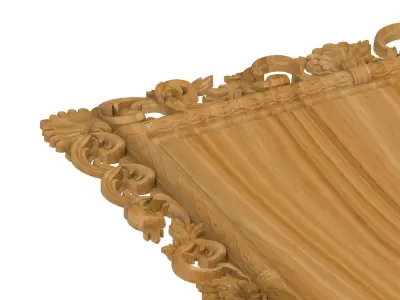 Carved picture frame STL 3D model 5