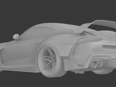 TOYOTA GR SUPRA WIDEBODY Low-poly 3D model