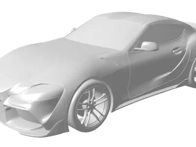 Toyota Supra 2020 solid for CFD or 3D printing 3D model 3D model