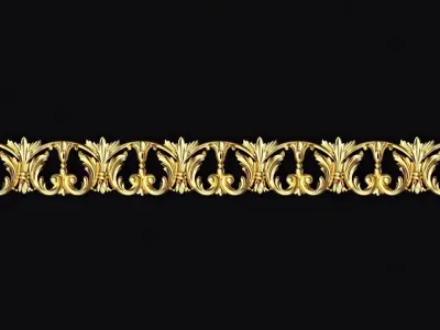 Central decor ornament for furniture 3D model 102