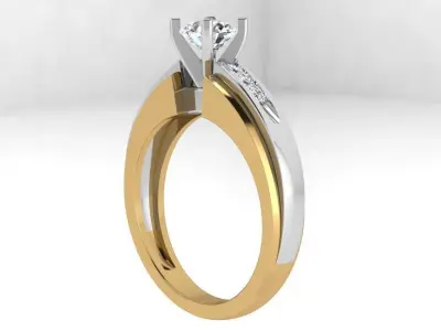 Peg Setting Channel Setting Ring 4423 3D print model