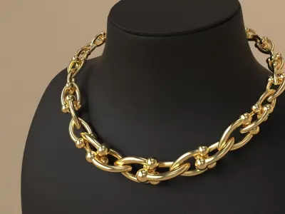 Graduated Oval Tiffany Necklace and bracelet 3D print model