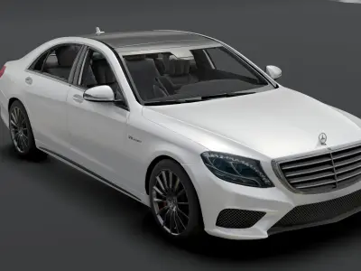 Mercedes Class S AMG Low-poly 3D model