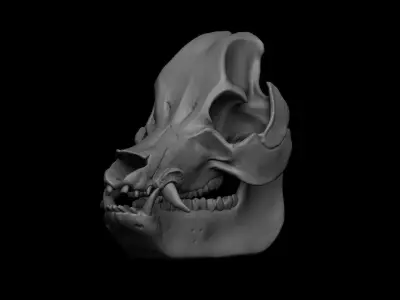 Pig Skull 3D model
