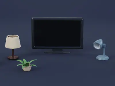 Stylized Home Interior Kit 3D model