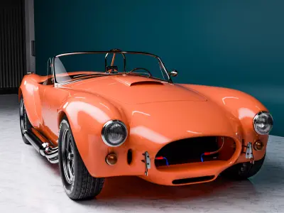 Classic Shelby Cobra Style Roadster 3D model