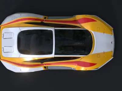 3Dpro CAR scifi 10 Low-poly 3D model