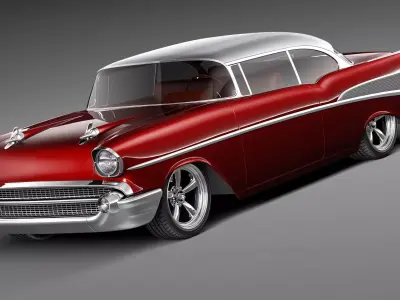 Chevrolet BelAir 1957 custom lowrider 3D Model 3D model