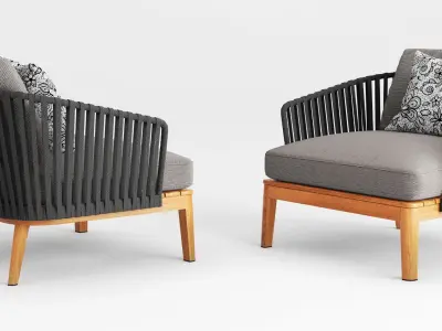 Tribu Mood Sofa And Club Chair 3D model