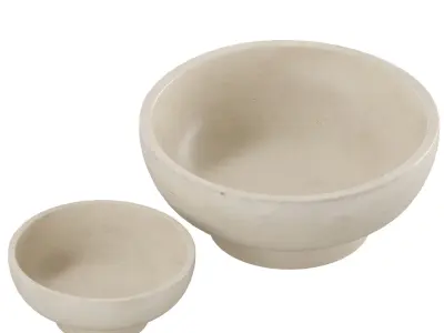 Orion Handcrafted Terracotta Bowls 3D model