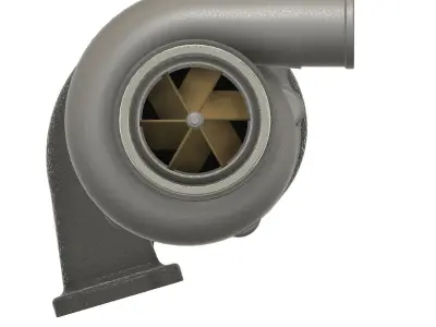 3d printable turbocharger with KN filter and hoses 3D print model