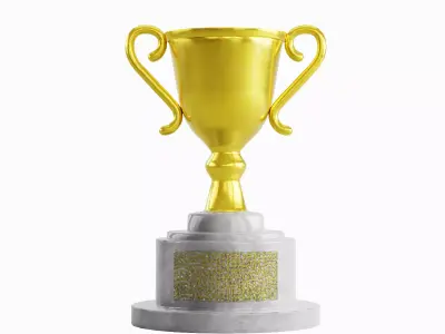 Trophy Gold Award 06 Low-poly 3D model