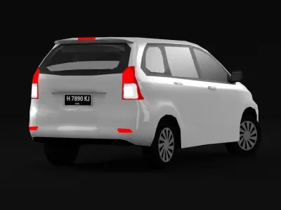 Low Poly Toyota Avanza Low-poly 3D model