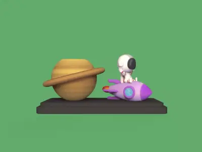 Planet Pot 3D print model