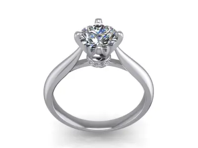 Engagement Ring  STL File Format ready For 3D Printing - CC62 3D print model