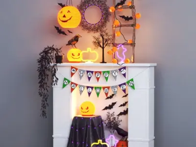 KUSTFYR Halloween decorations and decor IKEA 3D model