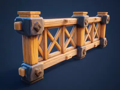 Stylized Railings 3D model