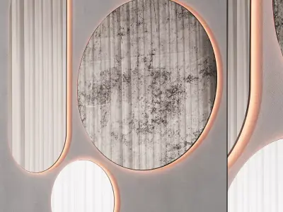 215 inbani strato round and oval mirror by NORM architects 00 3D model