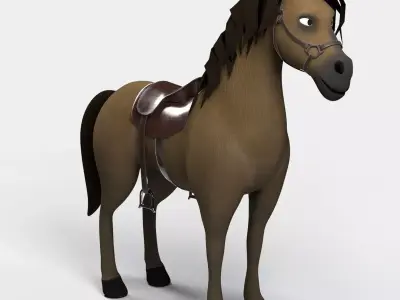 Cartoon Horse 3D model