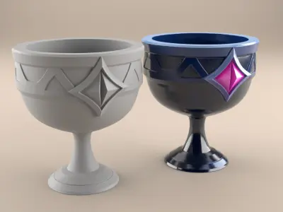 Fantasy Chalice planter urn candy container candle holder 3D print model