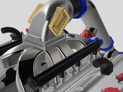 Single Turbo Gen 2 Hemi COMPLETE 3D print model