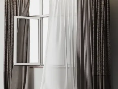 Collection curtains when open window 