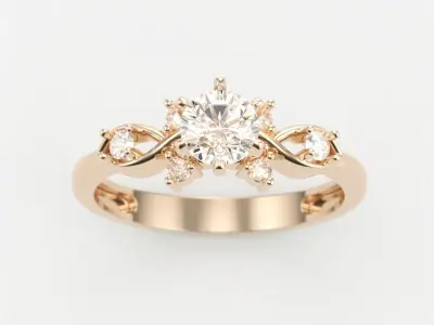 solitaire wedding engagement women classic diamond ring 3dm stl 3D print model