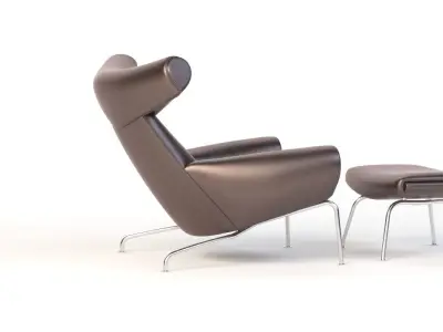 Ej 100 Oxchair Erik Jrgensen Easy Armchair By Hans J Wegner 3D model