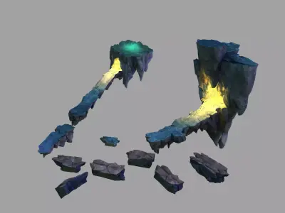 Stone Dragon Hall - Cave 02 3D model