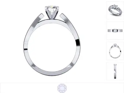 Women ring 3dm stl render detail 3D print model 33