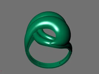 Women Ring Plain Ring Ready STL 3DM Models Womens Rings 3D print model 5