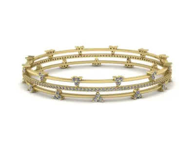 Diamond Jewelry Bangle Bracelet 3D print model get