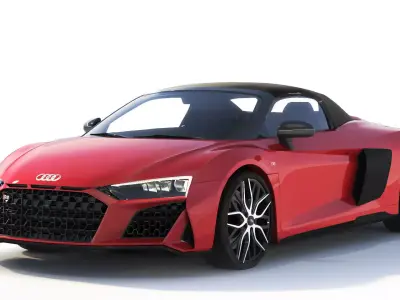 Audi R8 Spyder 2021 closed roof  3D model