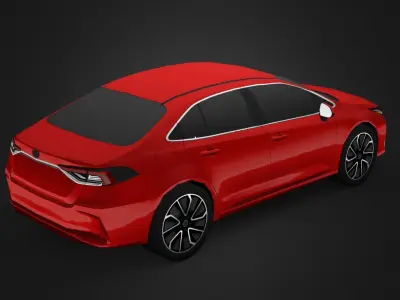 2023 Toyota Corolla Low-poly 3D model