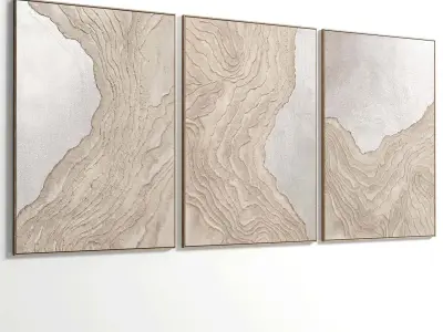 Abstract Painting Set of 3 pieces - No 28 Low-poly 3D model