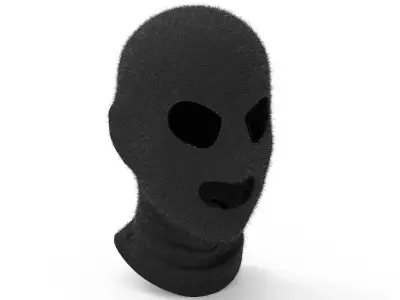 Balaclava male mannequin wearing mask 3D model