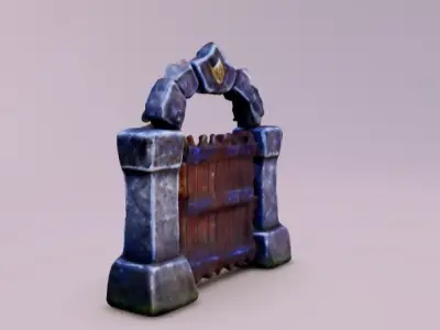 Immersive 3D Door Model for Gaming 3D model