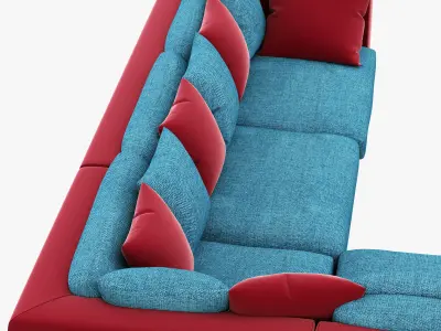 modern fabric sofa 3D model
