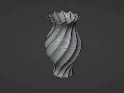 Vase porcelain 4 3D model