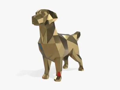 Golden Retriever 3D model for home design  3D model