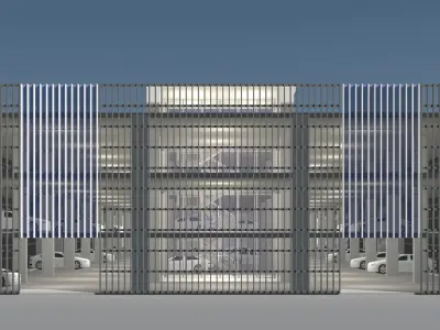 Parking garage building 25-21 3D model