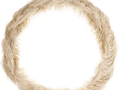 Wedding arch made of dry reeds for decor 1063 3D model