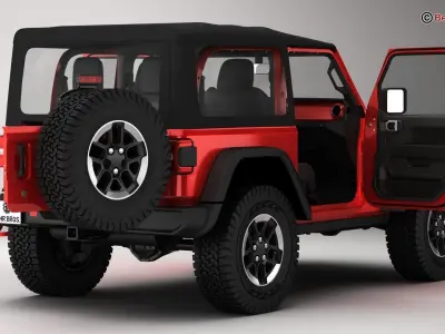 Jeep Wrangler Rubicon 2 Door 2018 3D model