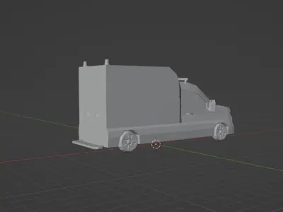 LowPolyAmbulance Low-poly 3D model