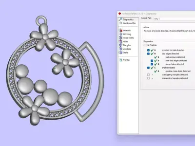 Single flower pendant or necklace 3D print model