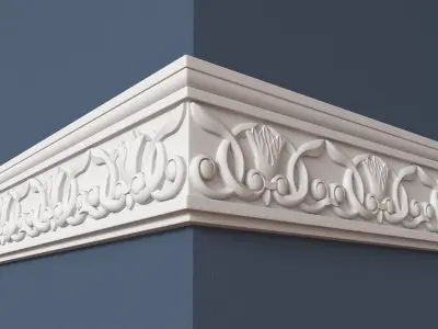 Frieze decorative crown moulding 3D model