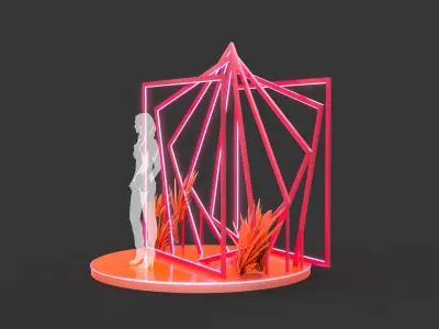 Empty Frame Back - Photocall 4 3D model